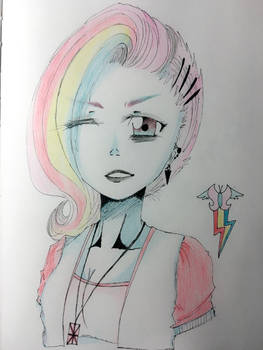 Fluttershy and rainbow fusion