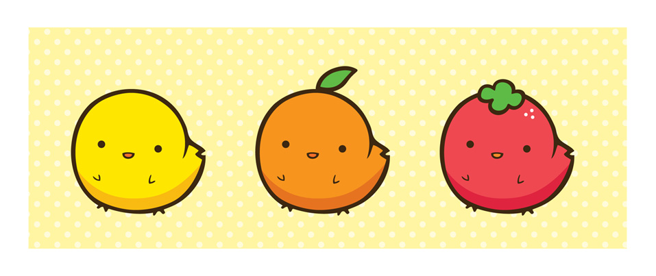 fruit chickens
