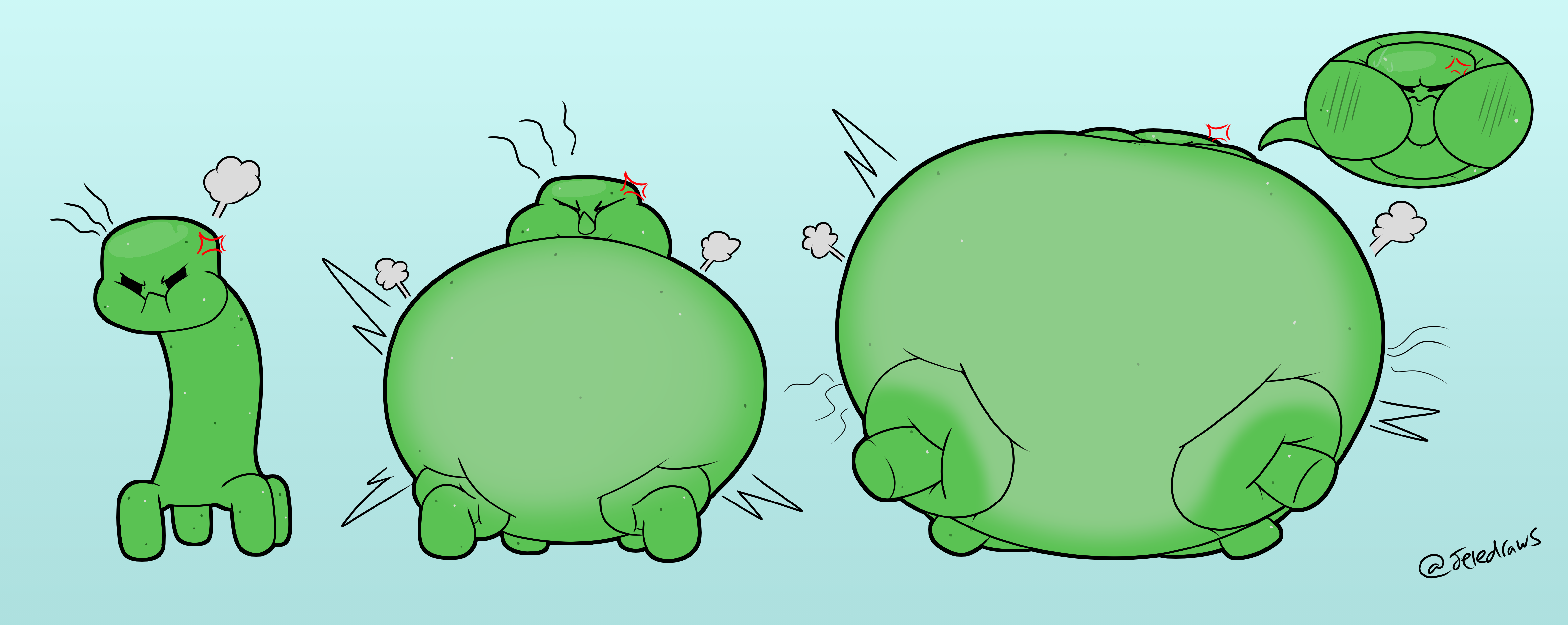 Minecraft Inflation Mob When Creepers get angry... by Jeledraws on DeviantArt