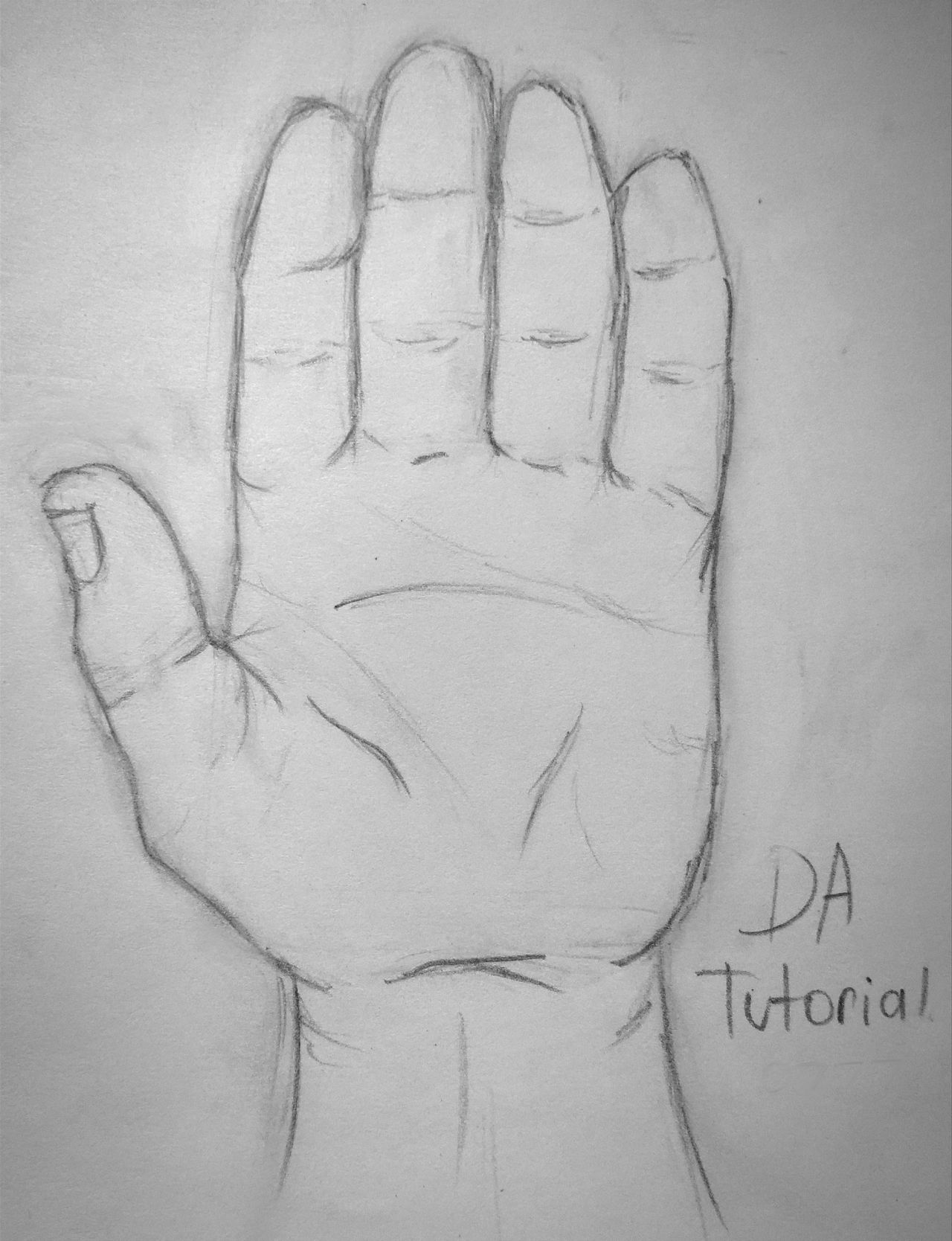 Simple human hand drawing by Amira0777khan on DeviantArt
