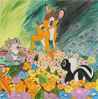 Bambi with Thumper and Flower