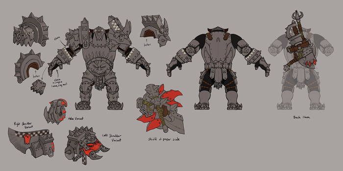 Black Orc Armor Model Layouts
