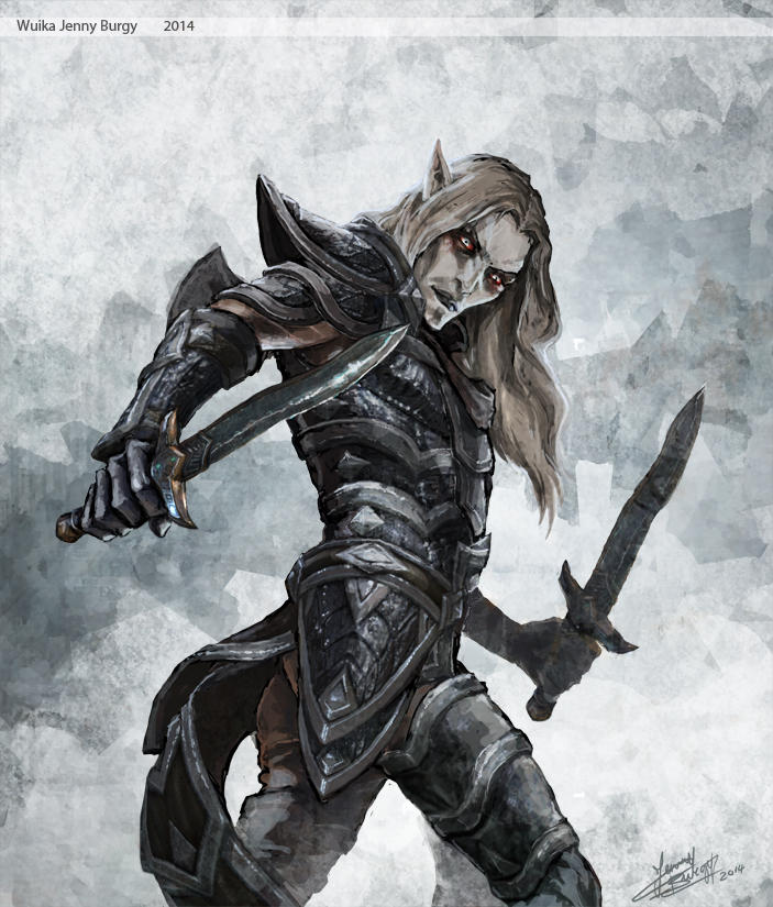 Dunmer vampire by Wuika on DeviantArt