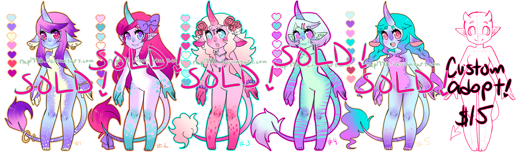 Unicorn Girl Adoptables CLOSED!