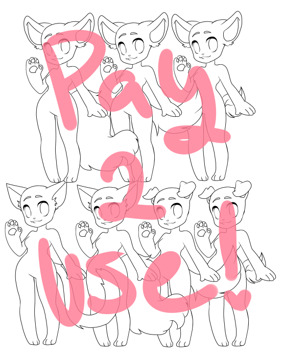 P2U Furry Adoptable Base 7 pack! 750pts or $7