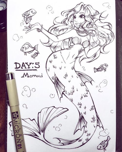 Inktober Day: 4 - Mermaid