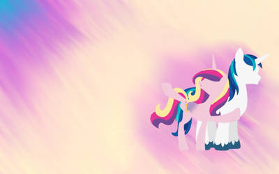 Cadence and Shining Armor Minimalistic Wallpaper