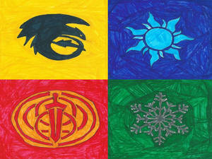 Big Four Hogwarts Crests