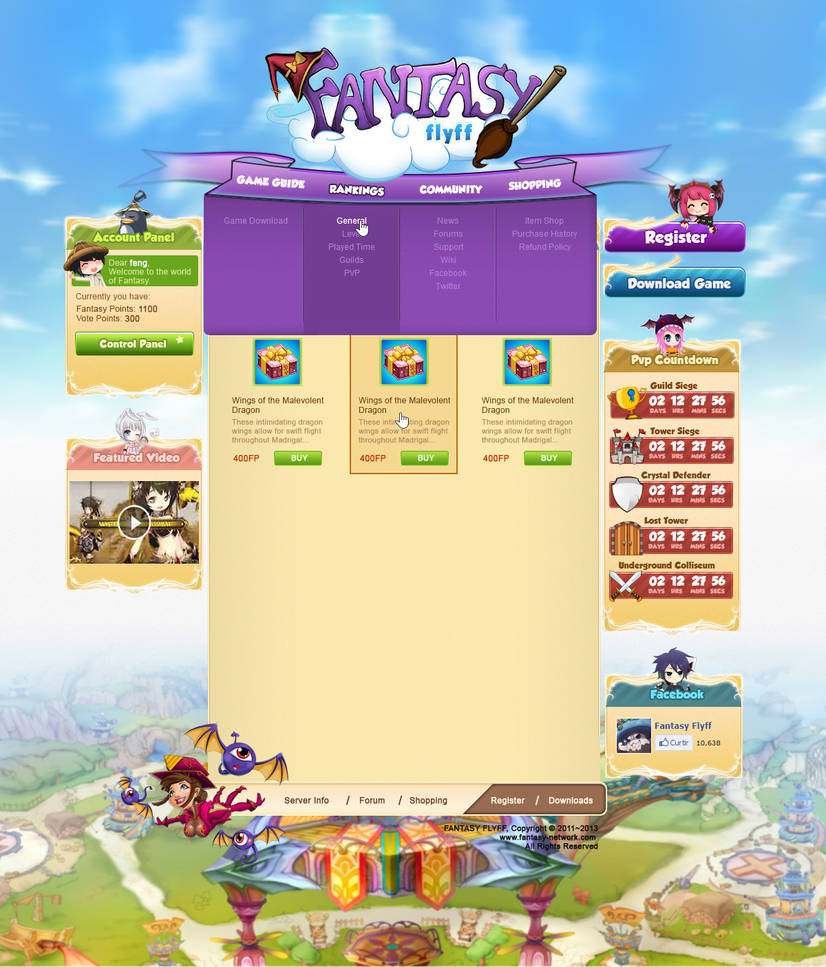 Layout FlyFF Fantasy by priCLINT on DeviantArt