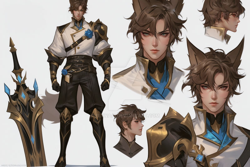Character Design Reference Sheet #38 by ElynaAI on DeviantArt