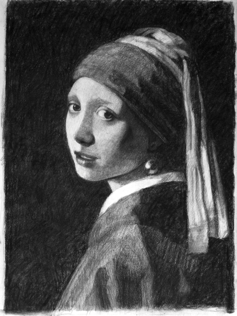 Girl with Pearl Earring copy drawing by elldog00 on DeviantArt