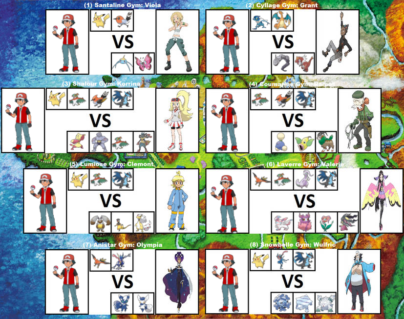 My version of Ash Kalos Gym battles by xxxkayceejrxxx on DeviantArt