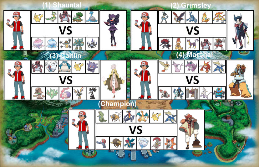 Unnova Ash Rival Ash vs Unova Elite Four and Champion by xxxkayceejrxxx on DeviantArt