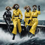 3 Ladies On A Yacht In Extremely Rough Seas Wearin