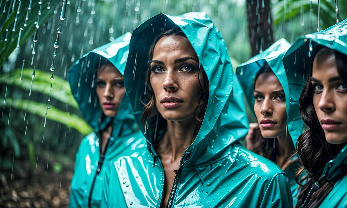 4 ladies in an extreme rain storm in the Amazon ra by home1832 on ...