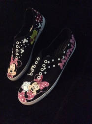 Minnie Mouse on shoes