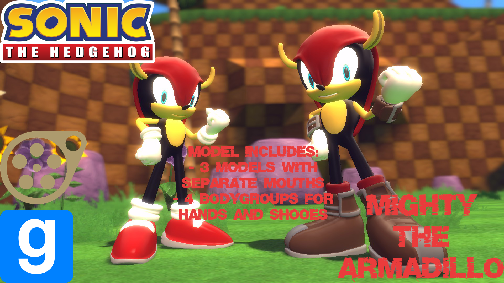 Sonic The Hedgehog 2 Mighty The Armadillo Shadow The Hedgehog