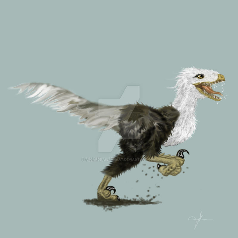 Fuzzy Raptor Velociraptor feathers by AsgardKailashART on DeviantArt