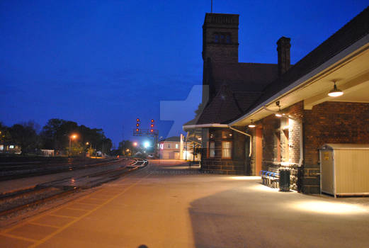 Nighttime Station-Brantford,On
