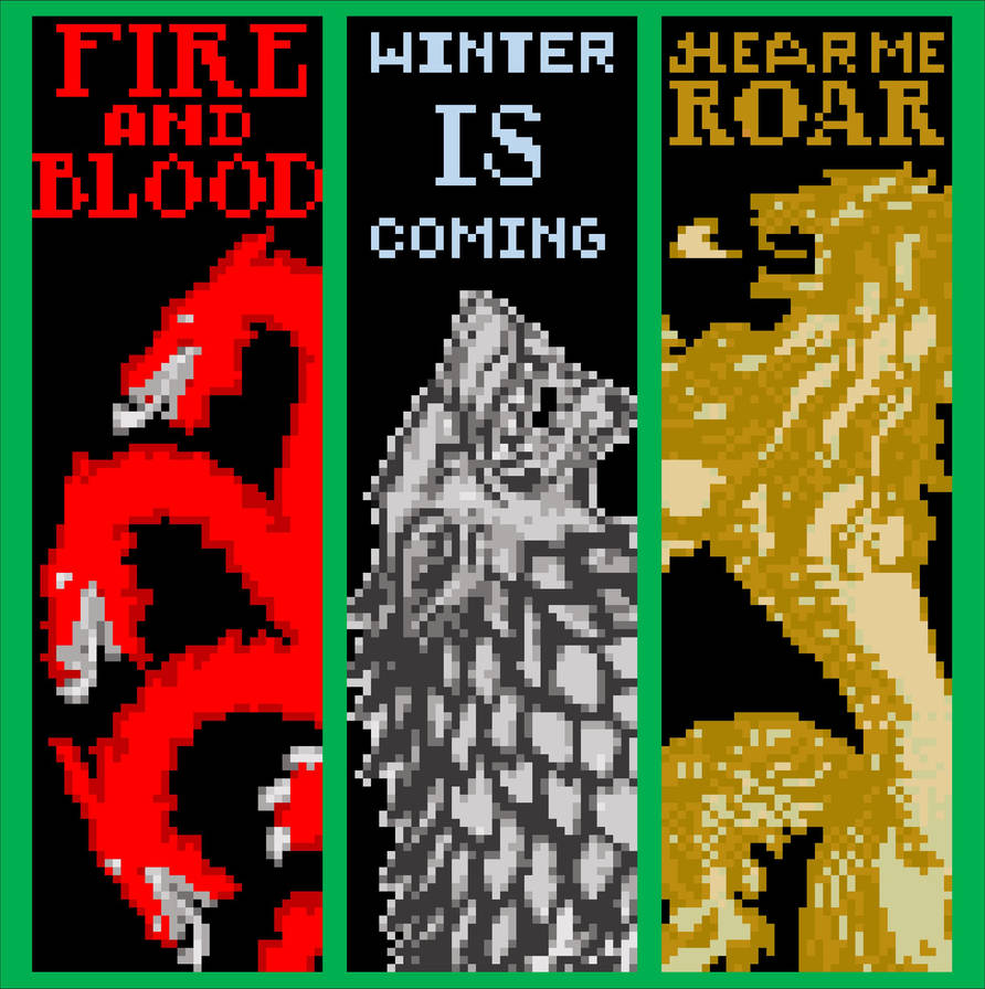 Game Of Thrones Pixel Art House Words And Sigils By Mahava47 On