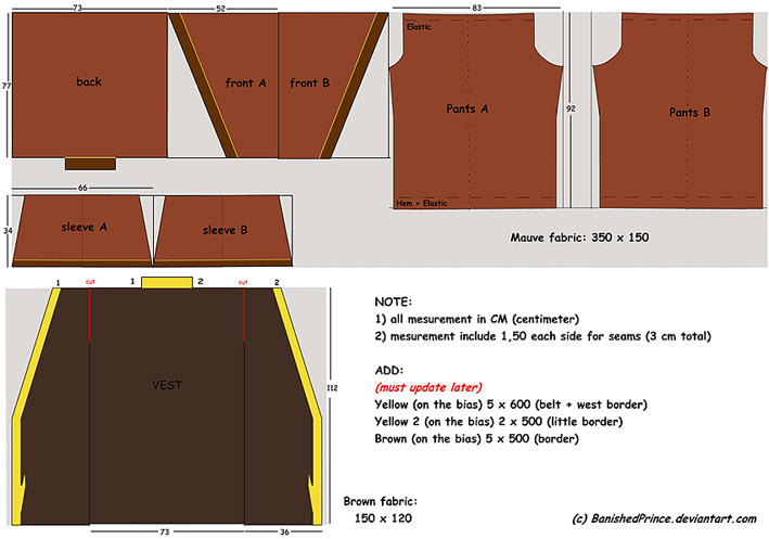 Zuko Color Pattern Zuko's costume_Step 1 PATTERN by BanishedPrince on DeviantArt