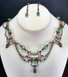 A Fine Vintage handmade necklace/earring set