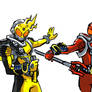 Kamen Rider Meteor Elec and Fire States