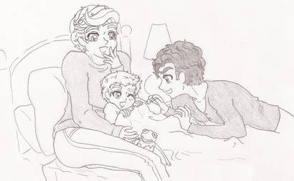 Klaine Papa Rory Bed Time