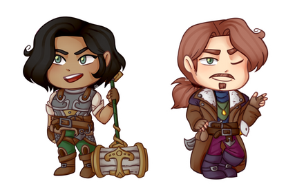 Taelia and Flynn Chibis