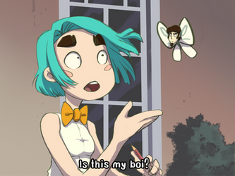 Deponia Cletus - Is this my boy (butterfly meme)