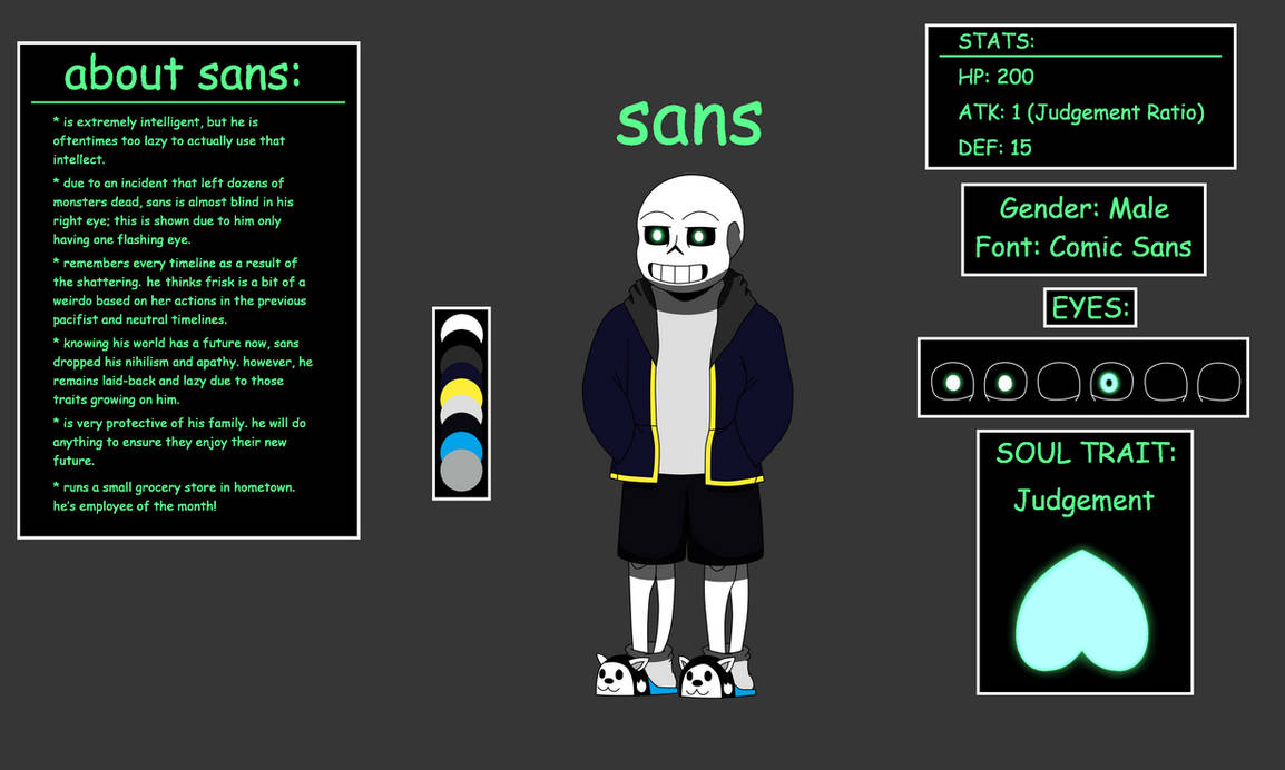 Distortion!Sans Reference Sheet by GrandmasterAjax on DeviantArt