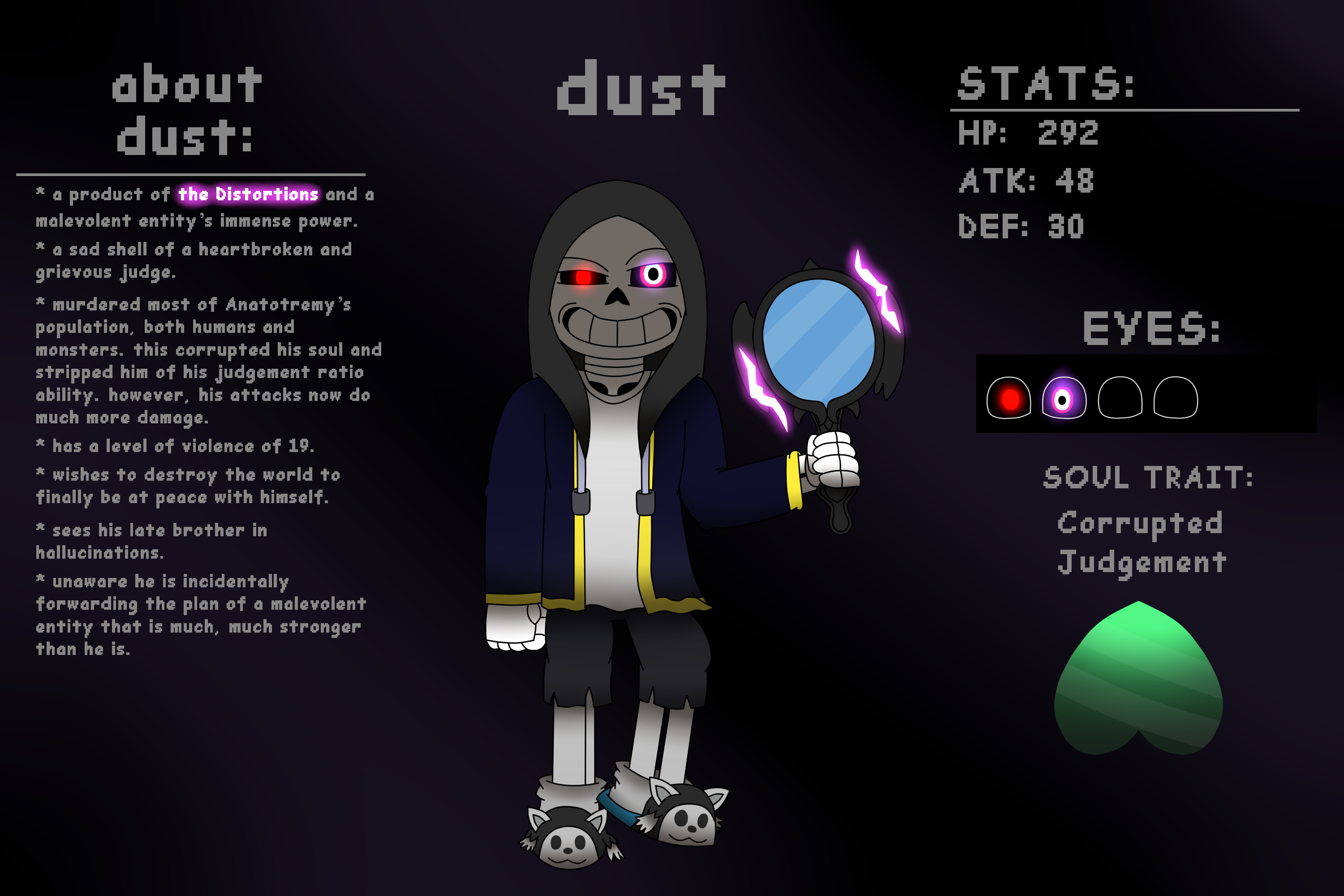 Distortion Sans Rng Dustortion!Sans Reference Sheet by GrandmasterAjax on DeviantArt