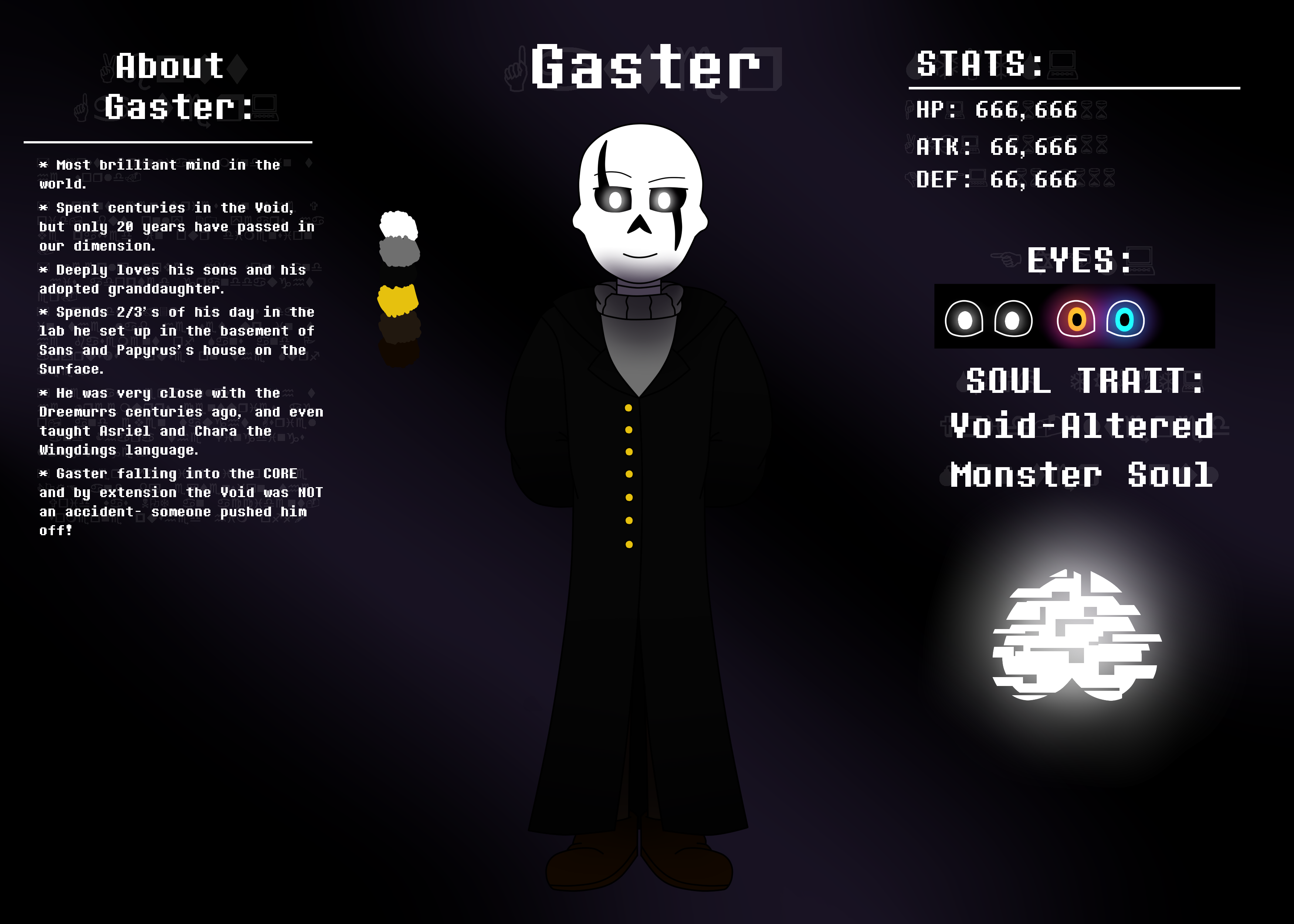 Distortion!Gaster Reference Sheet by GrandmasterAjax on DeviantArt