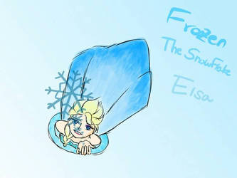 Elsa with snow flakes