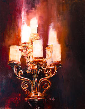 Candelabras in glow