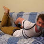 Young Man Hogtied Gagged Barefoot