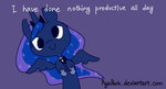 Luna have done nothing productive all day by RyaPark