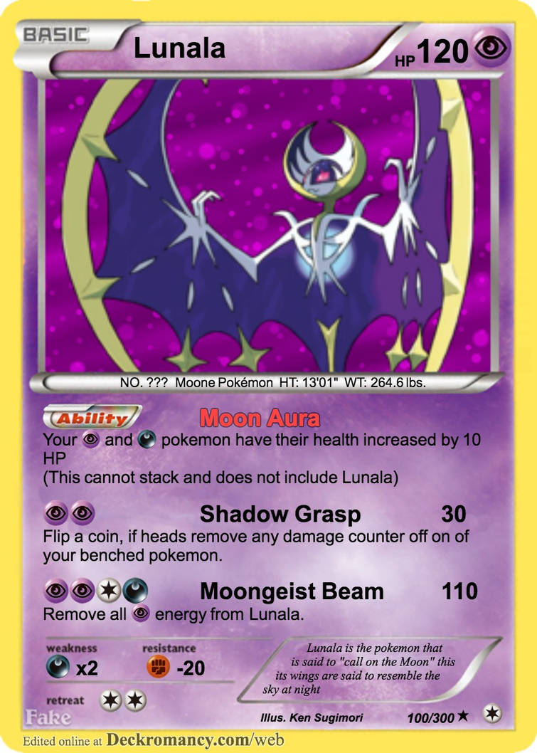 Lunala Pokemon Card By VinentVanRipperdactl On DeviantArt lunala-pokemon-card-by-vinentvanripperdactl-on-deviantart