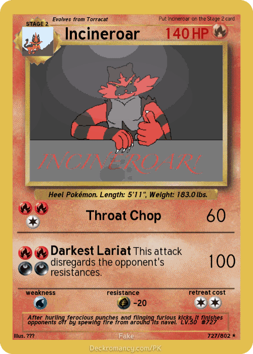 Incineroar Card