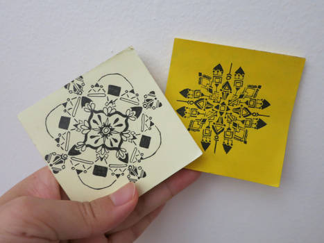 Kaleidoscopes on Post-It note pads