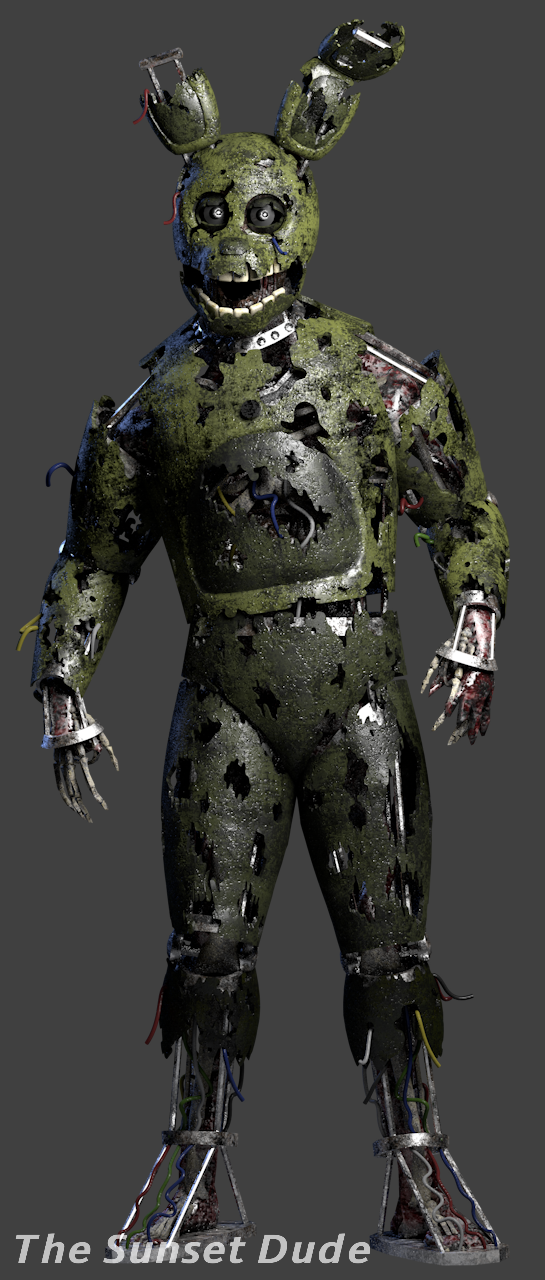Springtrap model by CraftPunkyGames on DeviantArt