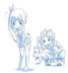 Lucy, Natsu and Happy - Fairy Tail