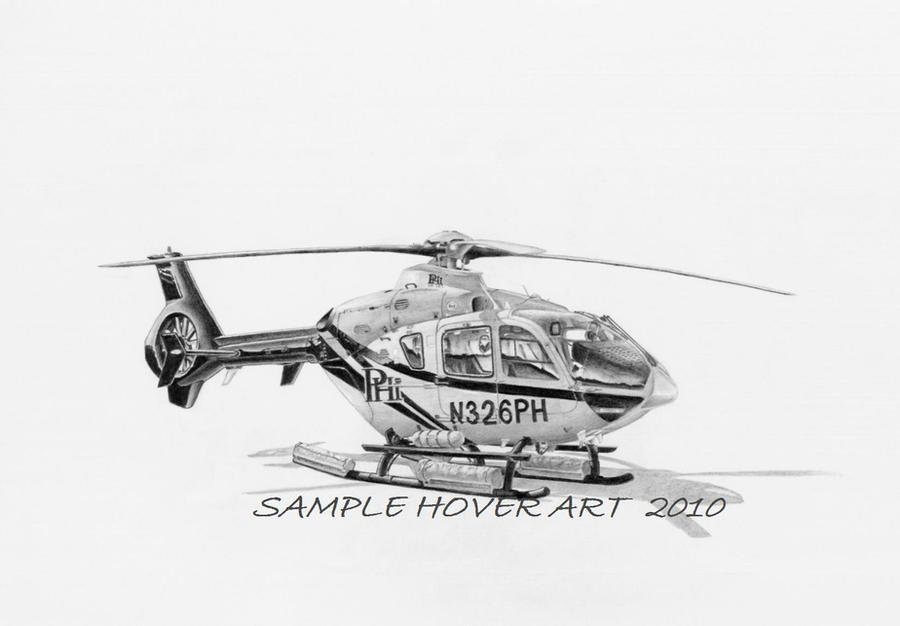 EC-135 Helicopter Aviation Art