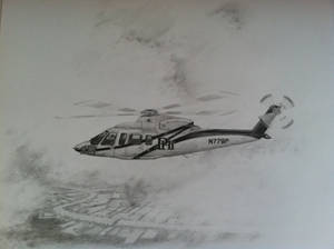 PHI S-76 Helicopter Art Study