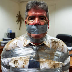 Simon Cowell Tape gagged