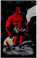 Hellboy Drawing  Color