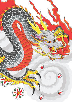 Japanese Dragon Illustration