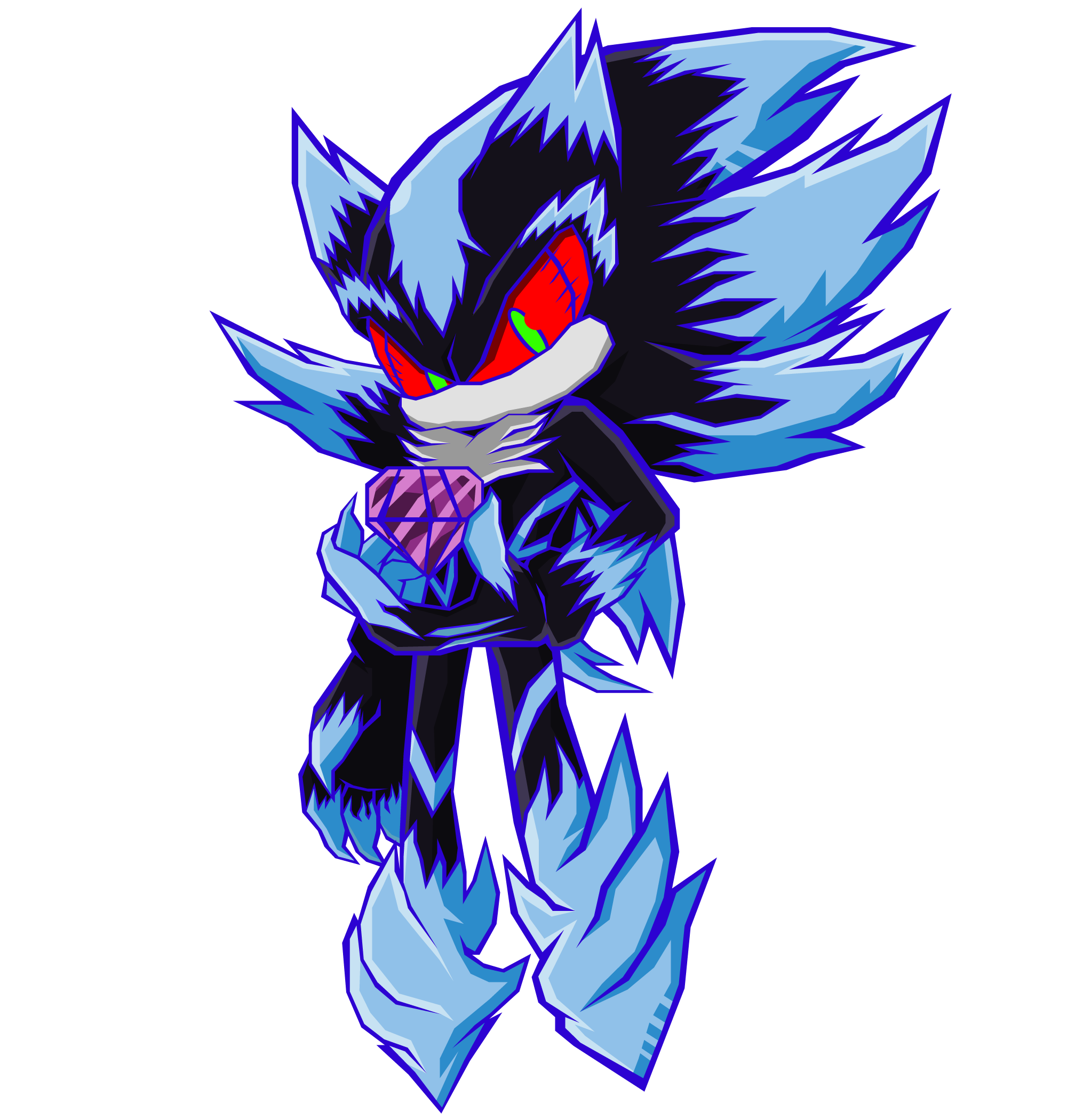 Mephiles The Dark Sonic 06 Sticker - Mephiles The Dark Sonic 06