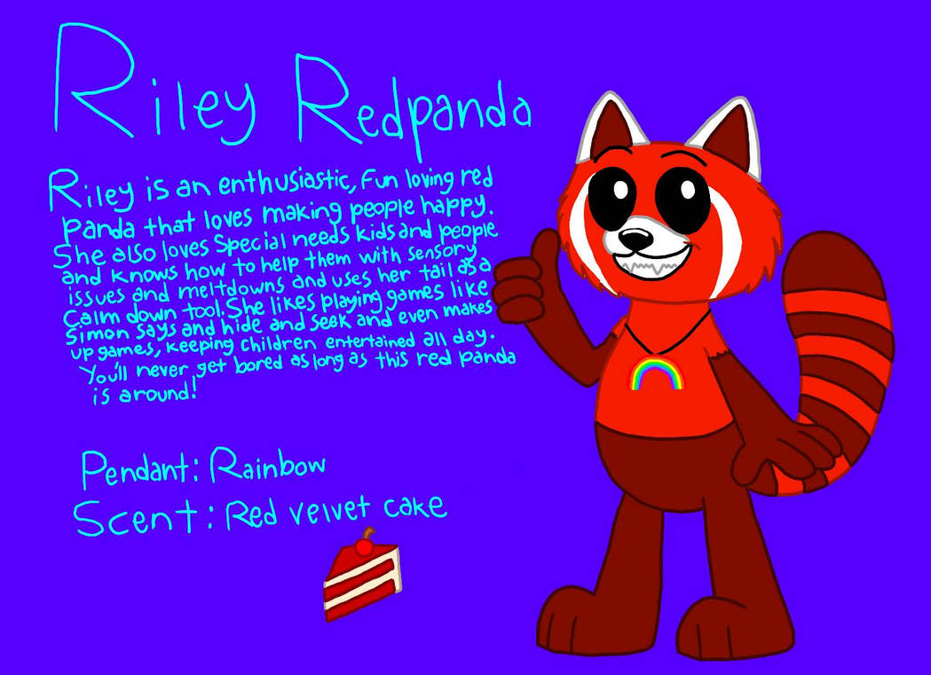Smiling Critters OC: Riley Redpanda by LavenderWolfieWolf on DeviantArt