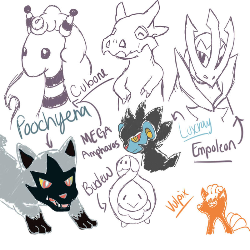 Pokemon Doodles by kitkatjay05 on DeviantArt